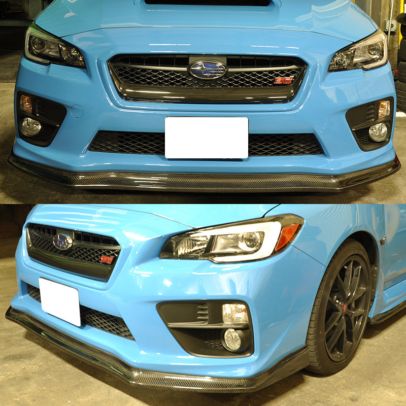 2015-2017 Subaru WRX STI CS Style Front Bumper Lip Real Carbon Fiber