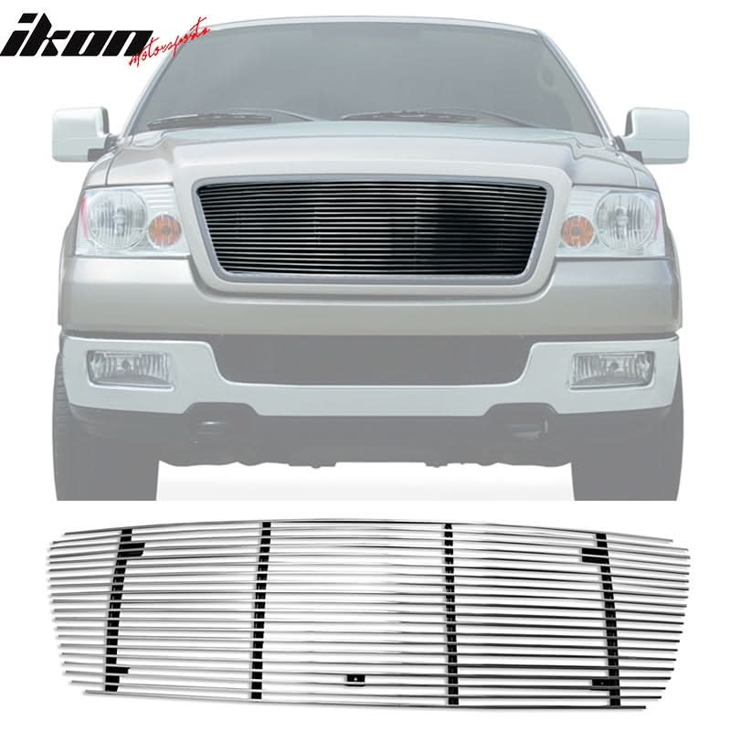 2004-2008 Ford F-150 Horizontal Overlay Style Silver Front Grile