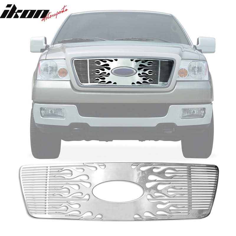 2004-2005 Ford F-150 HoneyComb Style Polished Silver Front Grile