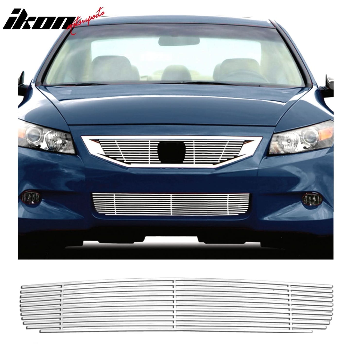 2008-2010 Honda Accord Coupe Billet Chrome Front Grill Stainless Steel