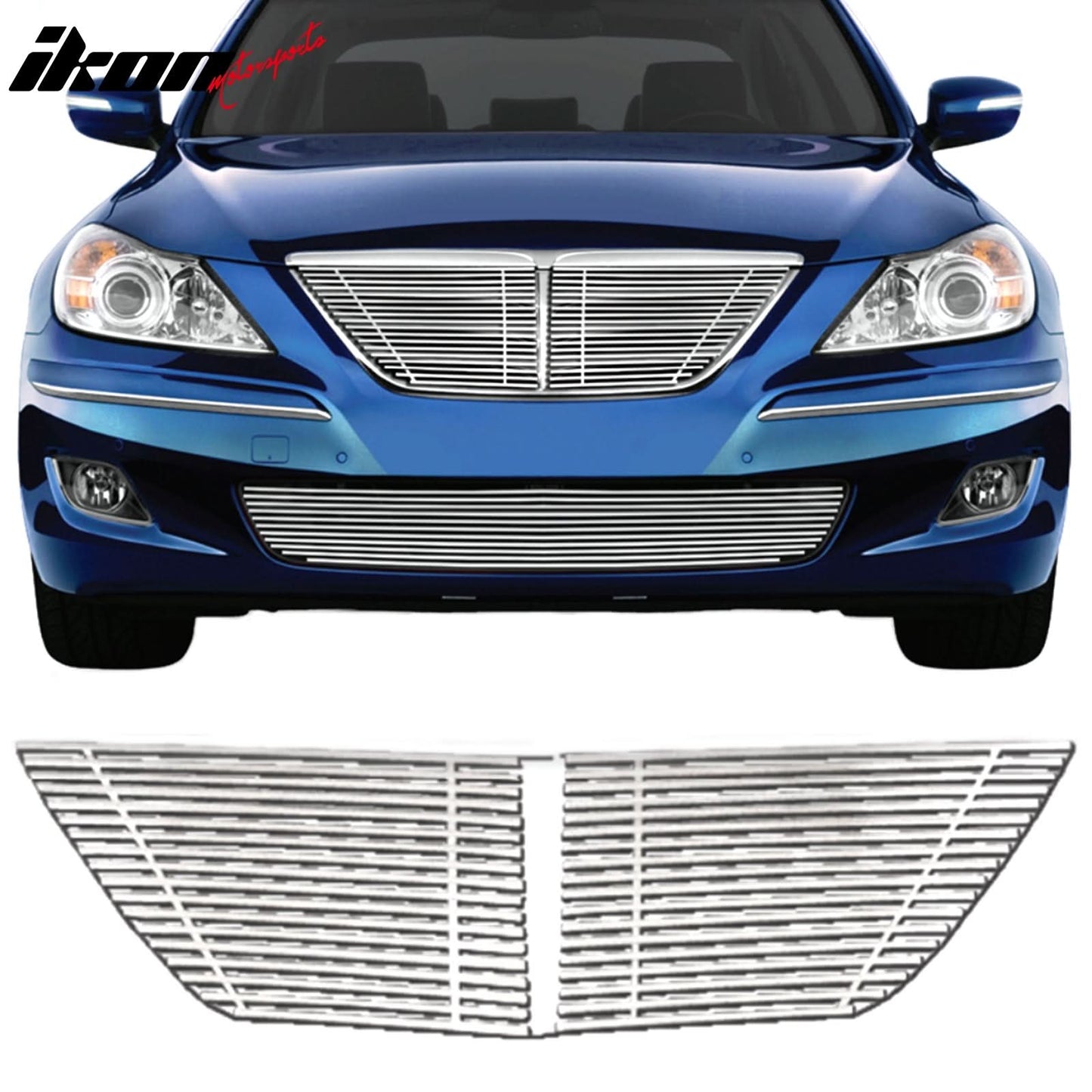 2009-2011 Hyundai Genesis Billet Chrome Front Grille Stainless Steel