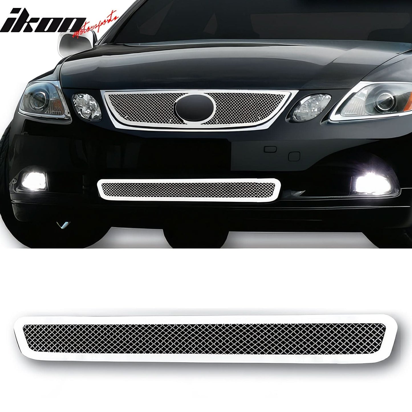 2006-2007 Lexus GS300 GS430 Mesh Chrome Front Grille Stainless Steel