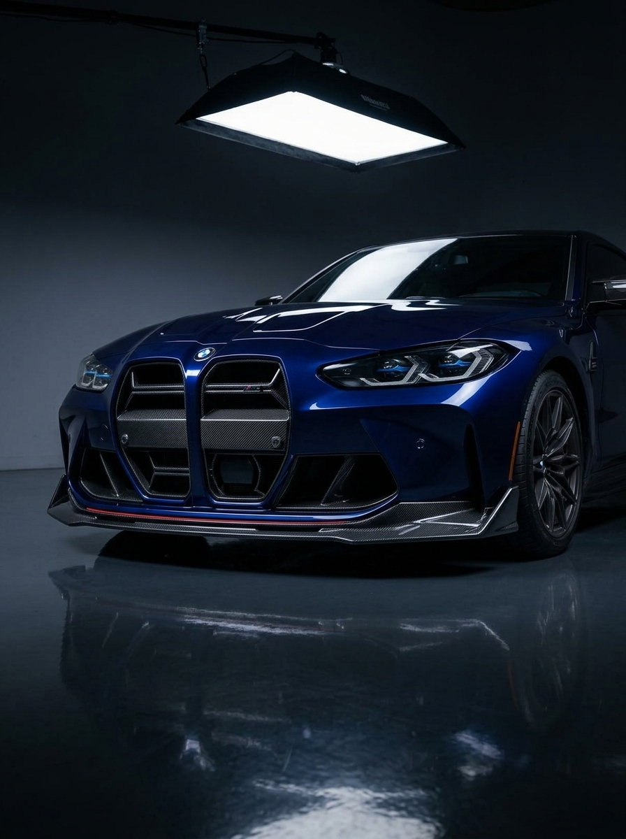 BMW 3 Series M3 M4 G80 G82 V Style Carbon Fiber Front Lip (2019 +)