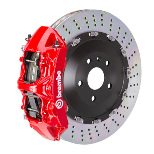 Brembo 24+ BMW M30i/530i xDrive/24+ 540i xDrive Fr GT BBK 6 Pist Cast 405x34 2pc Rotor Drilled- Red 1N1.9551A2
