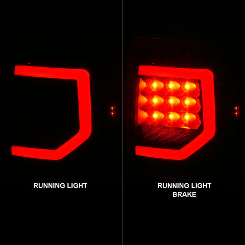 Anzo 07-11 Toyota Tundra Full LED Tailights Black Housing Clear Lens G2 (w/C Light Bars) 311386