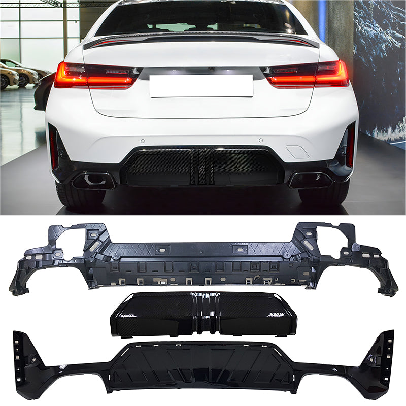 2023-2024 BMW G20 3-Series M340i MP Style Rear Diffuser Gloss Black