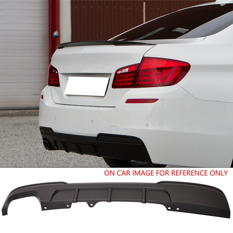 2011-2016 BMW F10 MP Style Rear Bumper Lip Diffuser Single Outlet PP
