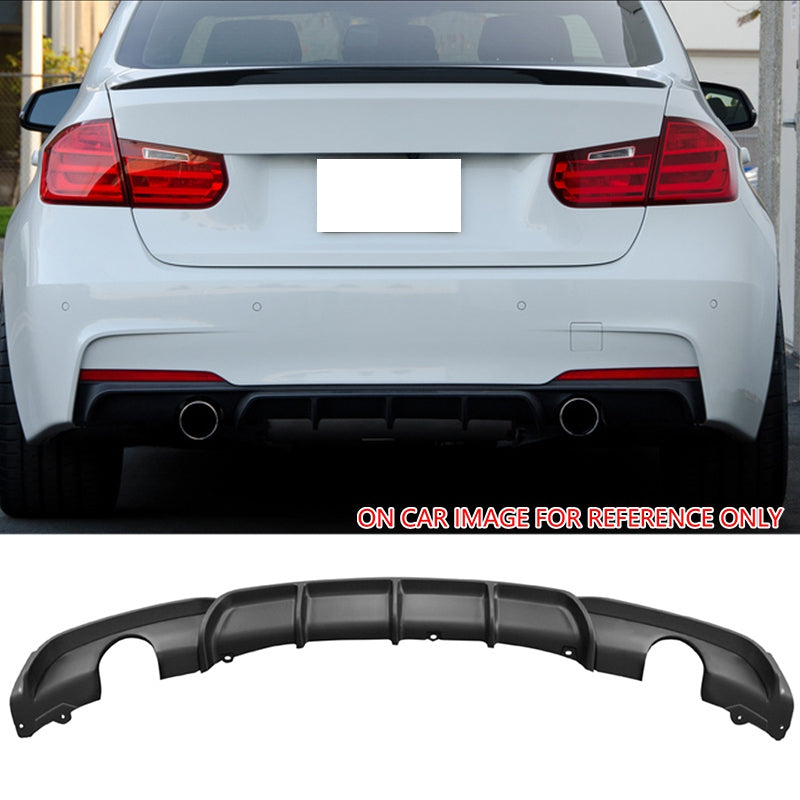 2012-2018 BMW F30 MT M Sport Rear Bumper Diffuser Single Muffler Dual