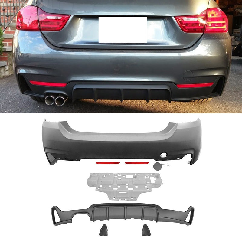 2014-2020 BMW F32 F33 xDrive MP Single Dual Exhaust Rear Bumper