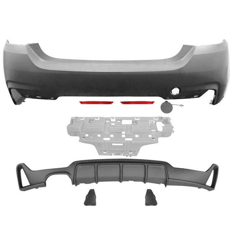 2014-2020 BMW F32 F33 xDrive MP Single Dual Exhaust Rear Bumper
