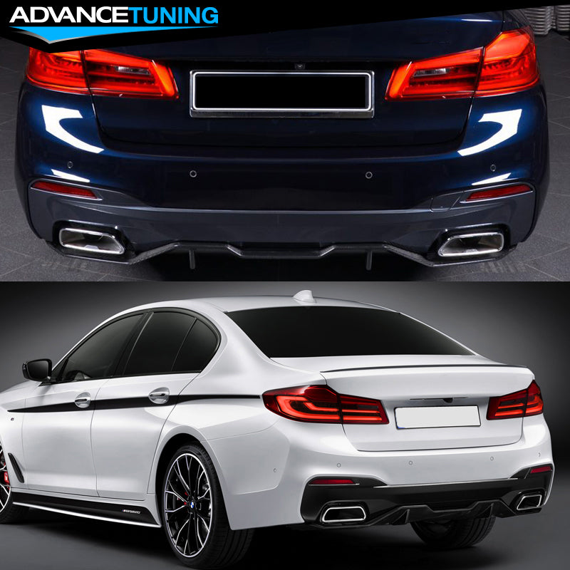 2017-2022 BMW G30 5 Series MP Style Type 2 Rear Bumper Diffuser PP