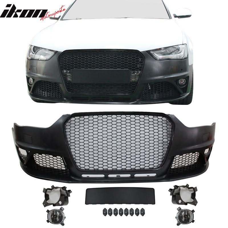 2013-2016 Audi A4 S4 RS4 Style Front Bumper Conversion No PDC W/Grille