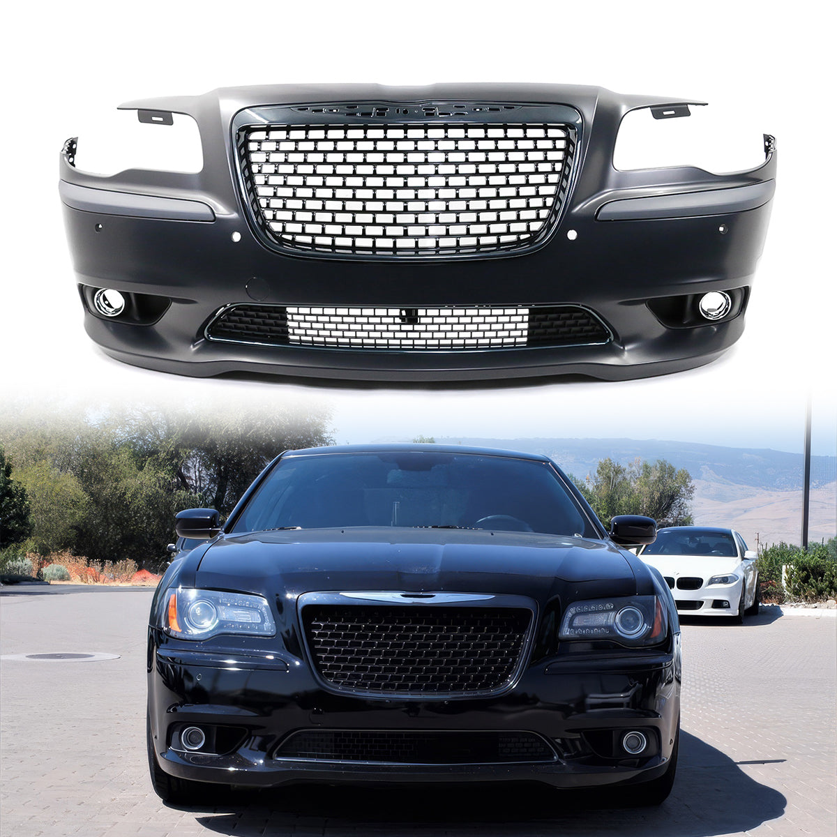 2011-2014 Chrysler 300 PP Front Bumper Cover Conversion Replacement