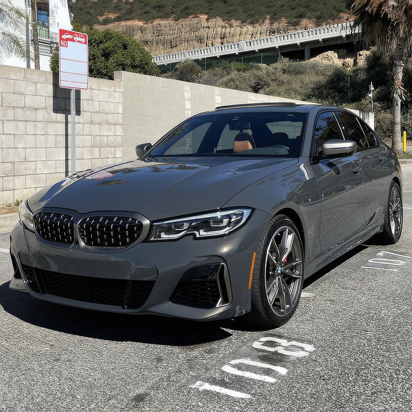2019-2022 BMW 3 Series G20 Sedan M340 Style Black Front Bumper Cover