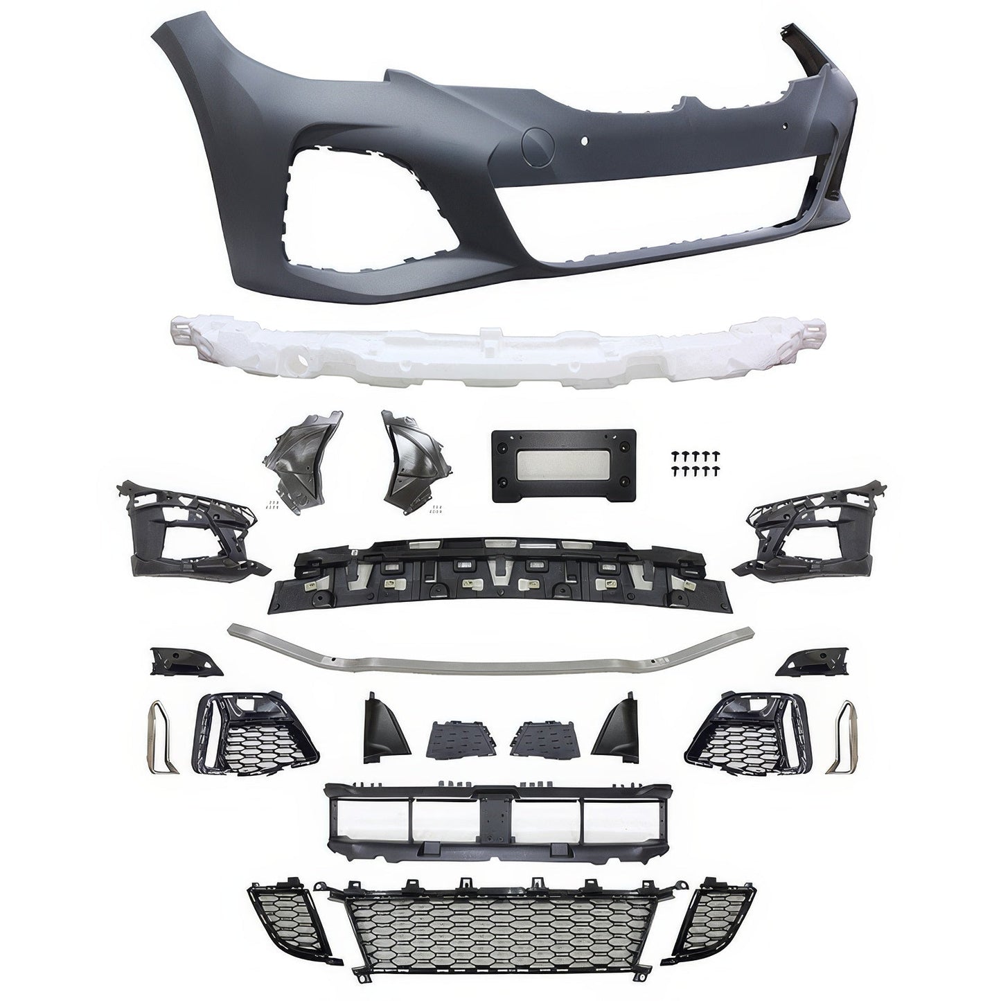 2019-2022 BMW 3 Series G20 Sedan M340 Style Black Front Bumper Cover
