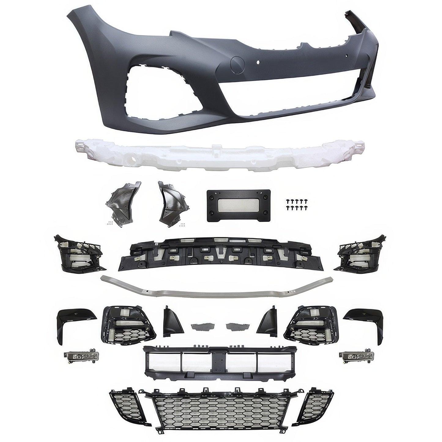 2019-2022 BMW 3 Series G20 Sedan M-Tech Style Black Front Bumper Cover