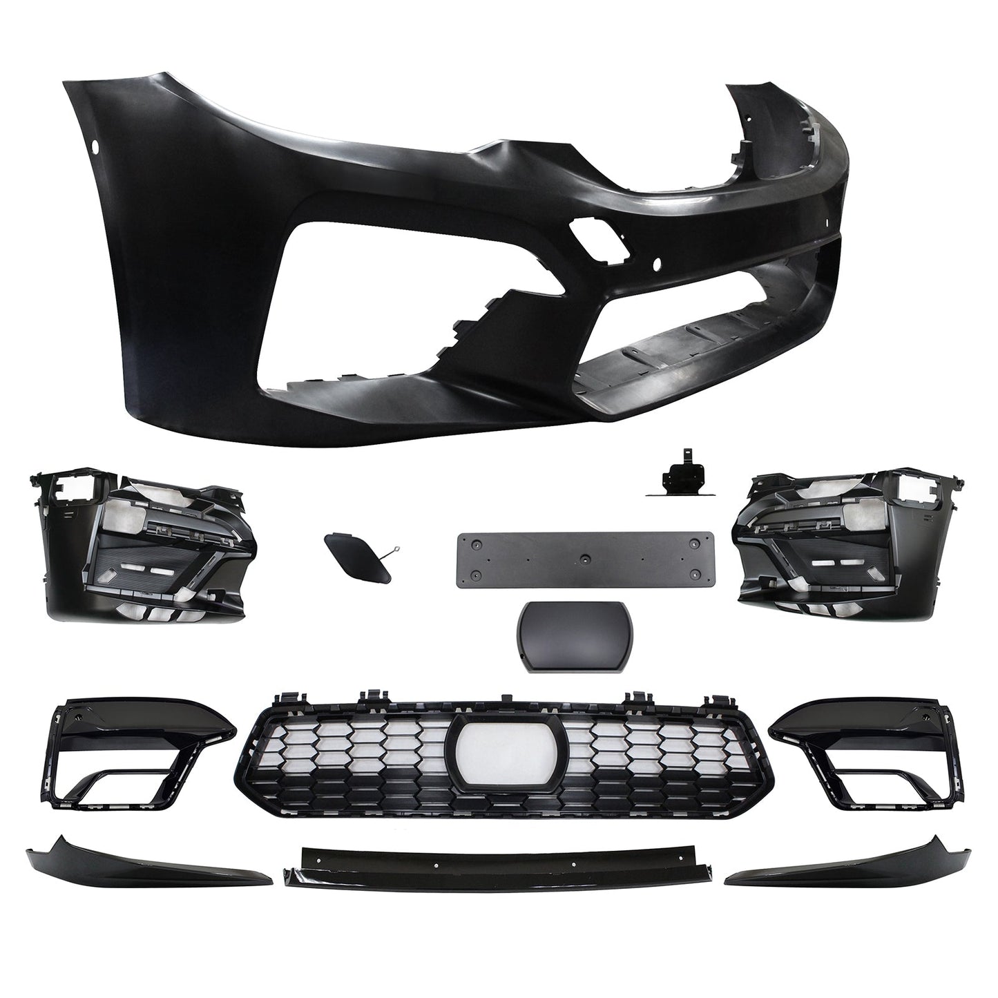 2017-2020 BMW G30 G31 5 Series CS Style Front Bumper Cover w/ 3PCS Lip