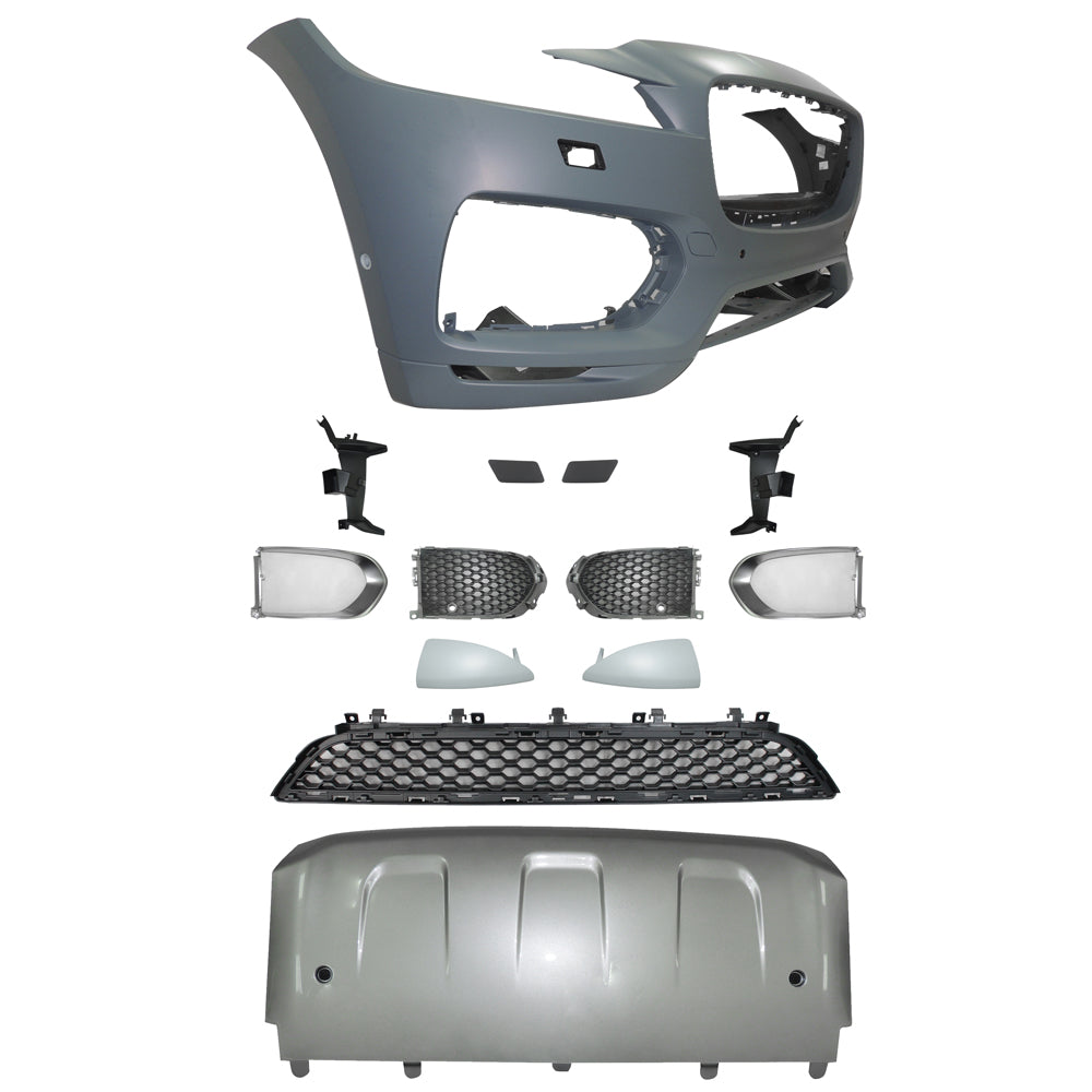 2017-2020 Jaguar F-Pace S Style PP Front Bumper Cover With Grille