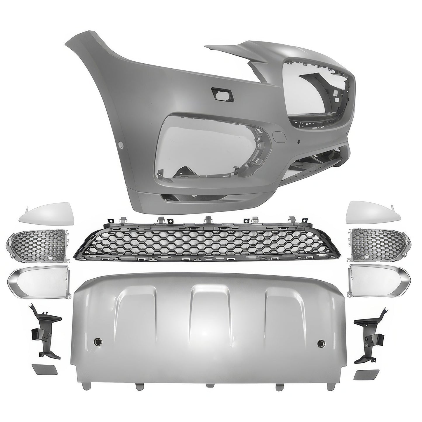 2017-2020 Jaguar F-Pace S Style PP Front Bumper Cover With Grille
