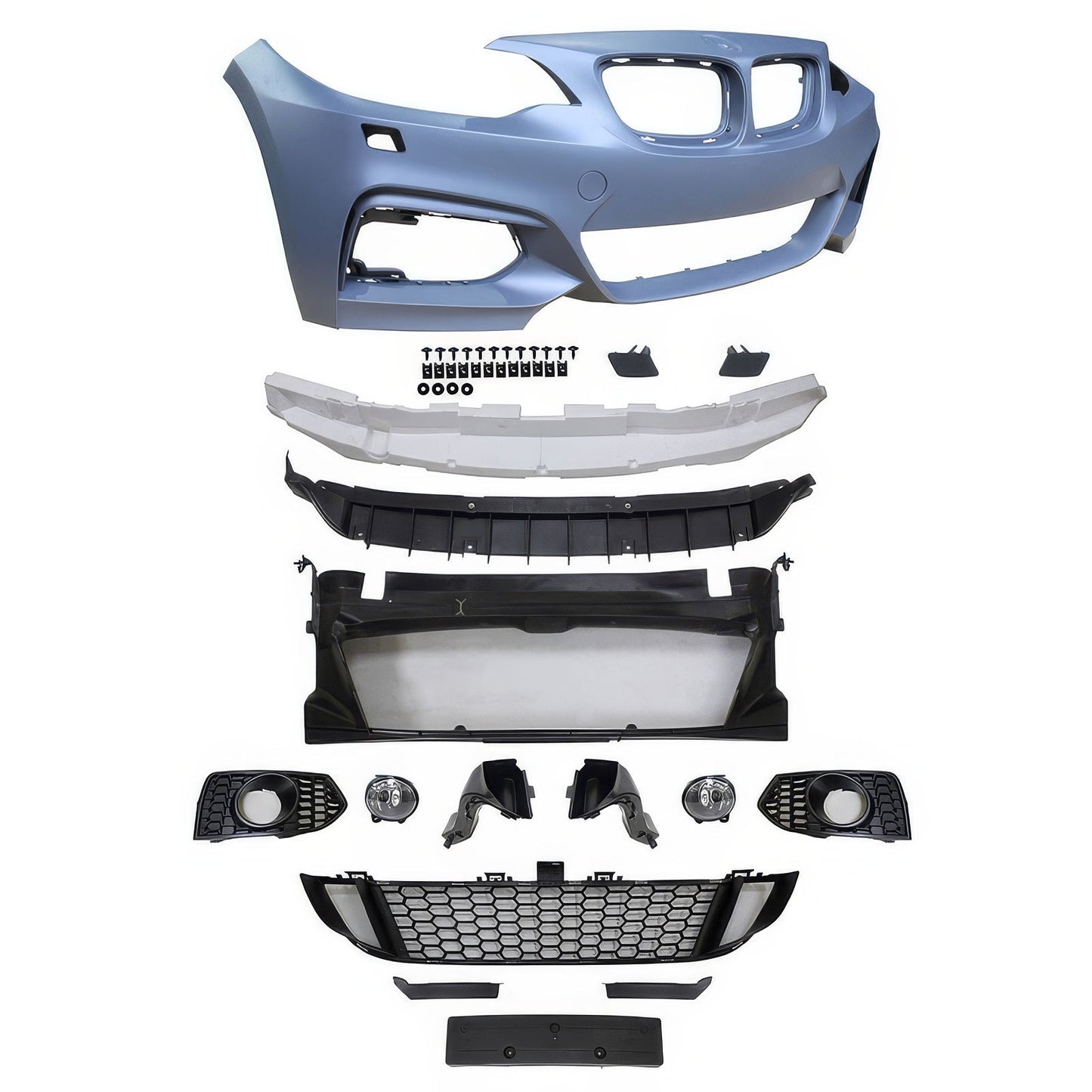 2014-2021 BMW F22 F23 M Sport Style Front Bumper Cover W/ Fog Lights