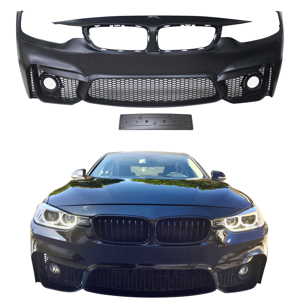 Fits 14-20 BMW F32 4 Series M-T Front Bumper With Fog Cover