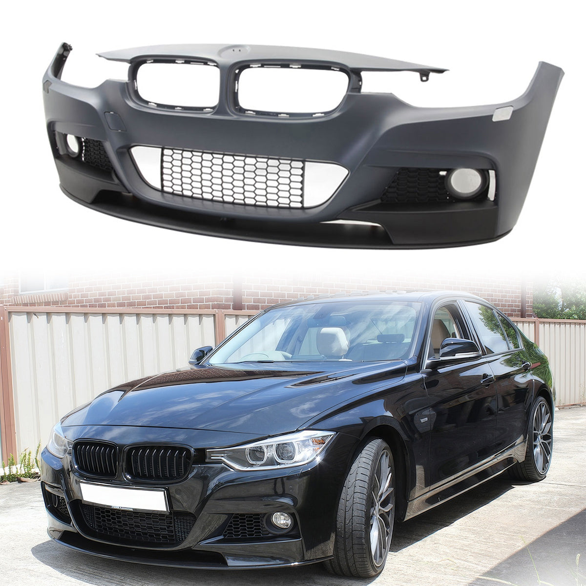 Fits 12-18 F30 M Performance Front Bumper Fog Cover PDC
