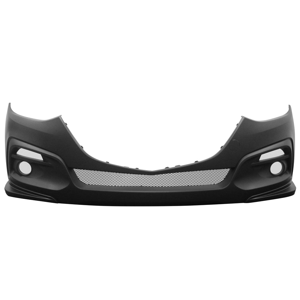2014-2016 Mazda 3 KS Style Unpainted Front Bumper Conversion W/ Grille