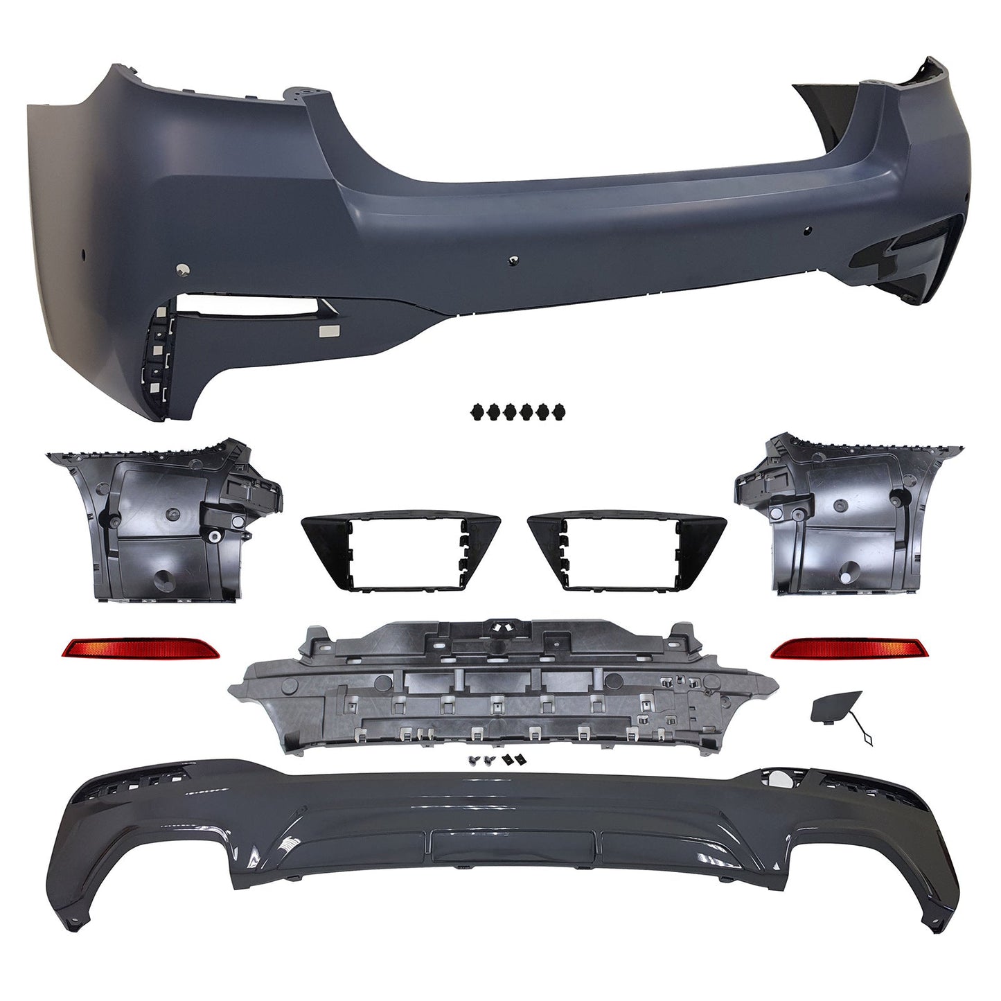 2021-2023 BMW G30 M-Tech Style M Sport Rear Bumper Cover Conversion