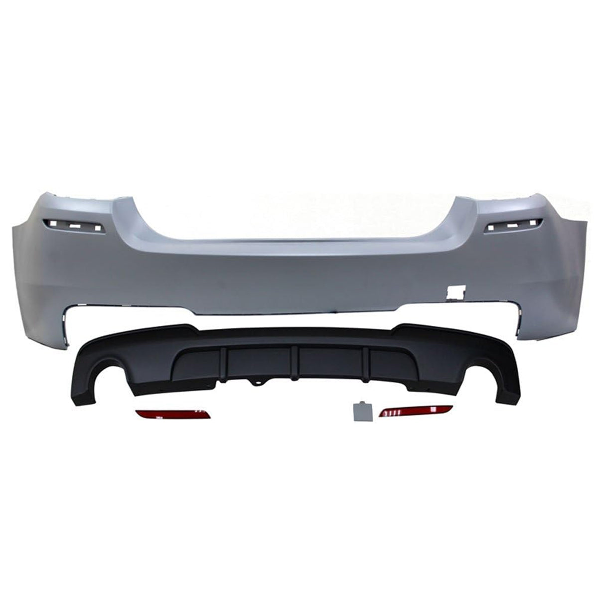 2011-2016 F10 535i MP Style Single Muffler Twin Outlet Rear Bumper