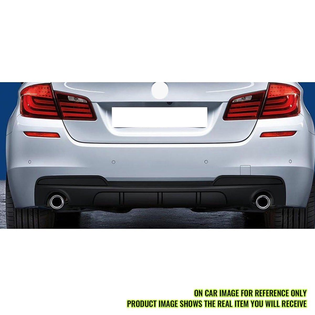 2011-2016 F10 535i MP Style Single Muffler Twin Outlet Rear Bumper