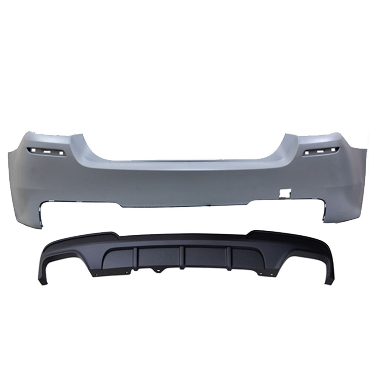 2011-2016 BMW F10 M-P Style Twin Muffler Dual Outlet Rear Bumper PP