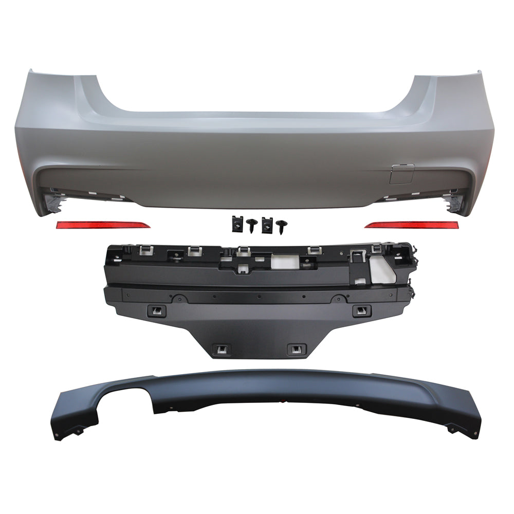 2012-2018 BMW F30 3 Series MT Rear Bumper Cover Diffuser Unpainted PP