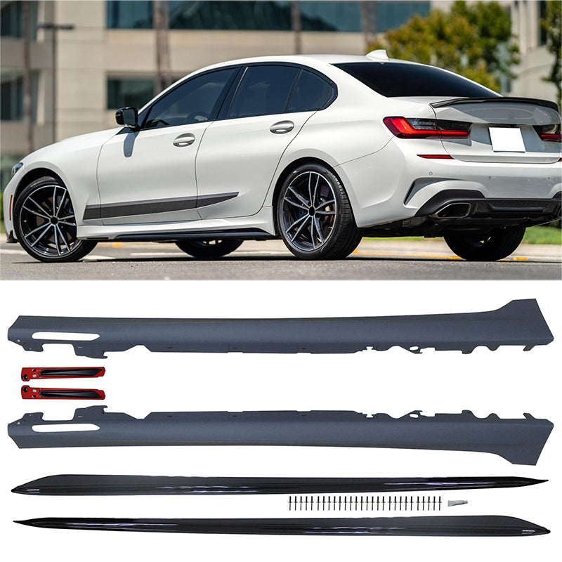 2019-2023 BMW 3 Series G20 MP Style Side Skirts+ Rocker Panel w/ Light