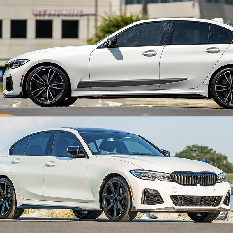 2019-2023 BMW 3 Series G20 MP Style Side Skirts+ Rocker Panel w/ Light