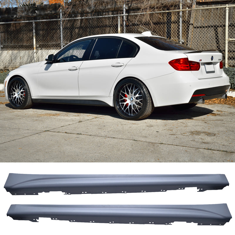 2012-2018 BMW F30 3-Series M-Tech Style Unpainted Side Skirts PP Pair