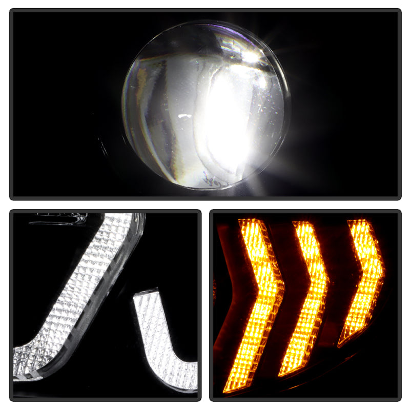 SPYDER Honda Civic 16-20 LED Model High-Power LED Module Headlights - Black (PRO-YD-HC16LEDAP-SEQGR-BK) 5088932