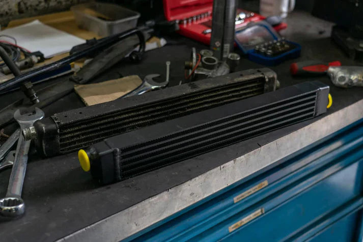 CSF Oil Cooler BMW E30 Oil Cooler w/ fittings for OEM style and AN-10 male connections