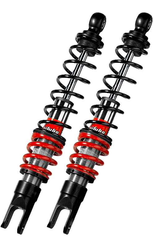 Bitubo Suspension Bitubo YGB0 Twinshocks Rear Adjustable: Spring Preload, Red And Black Springs SC156YGB01
