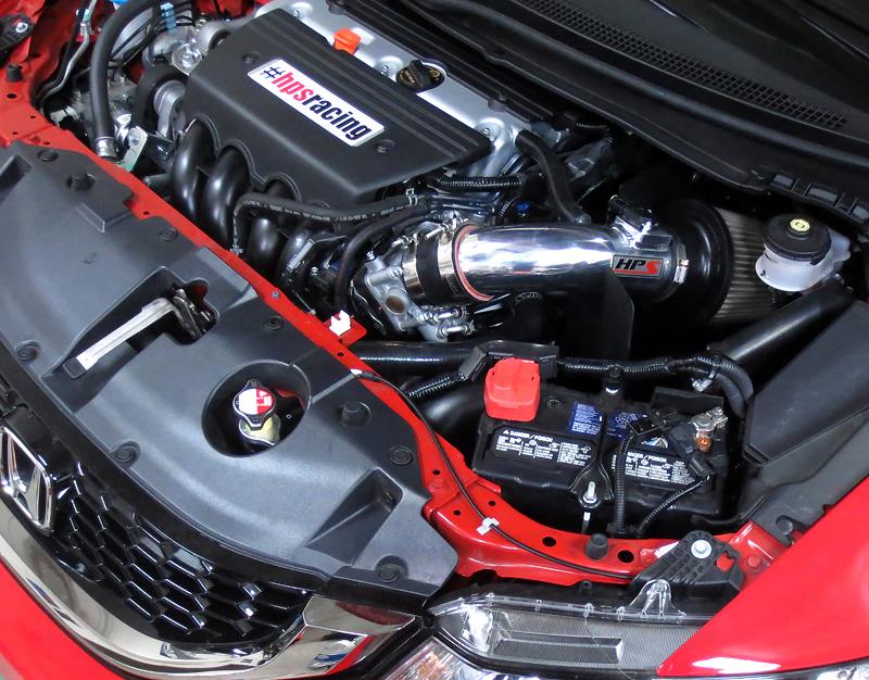 HPS Shortram Air Intake Kit 2013-2015 Acura ILX 2.4L, Includes Heat Shield, Red