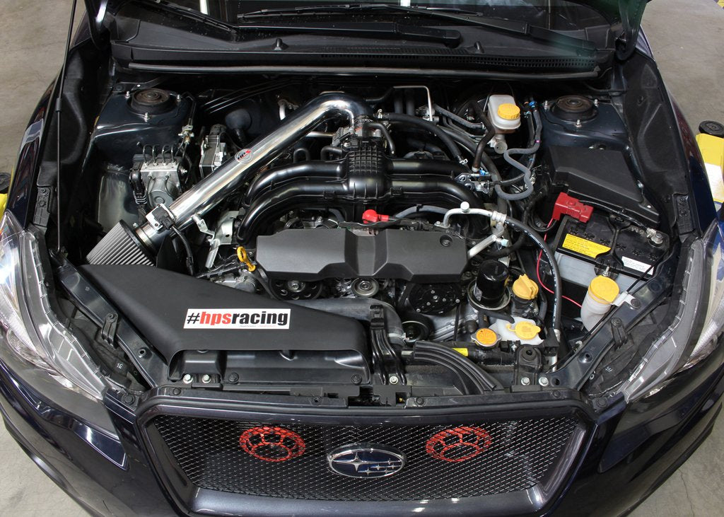 HPS Shortram Air Intake Kit 2013-2017 Subaru Outback 2.5L Non Turbo, Includes Heat Shield, Polish