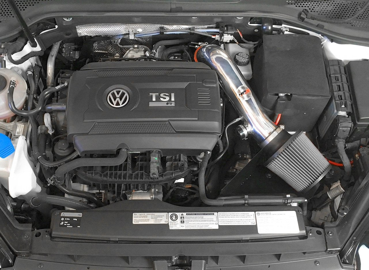 HPS Performance Products Shortram Air Intake Kit 2015-2017 Volkswagen Golf 1.8T TSI Turbo, Includes Heat Shield, Blue