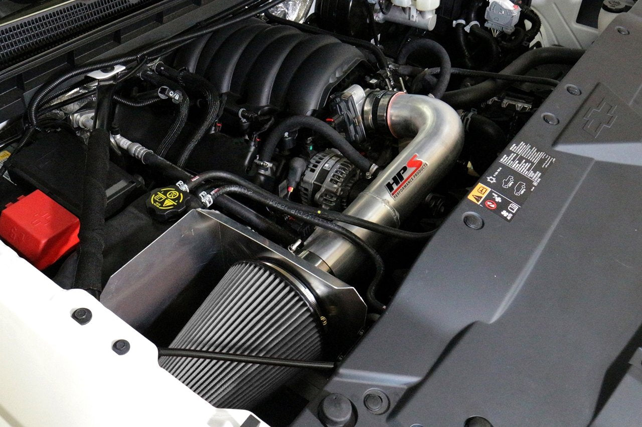 HPS Performance Air Intake Kit 2014-2019 GMC Sierra 1500 5.3L V8, Includes Heat Shield, 827-603