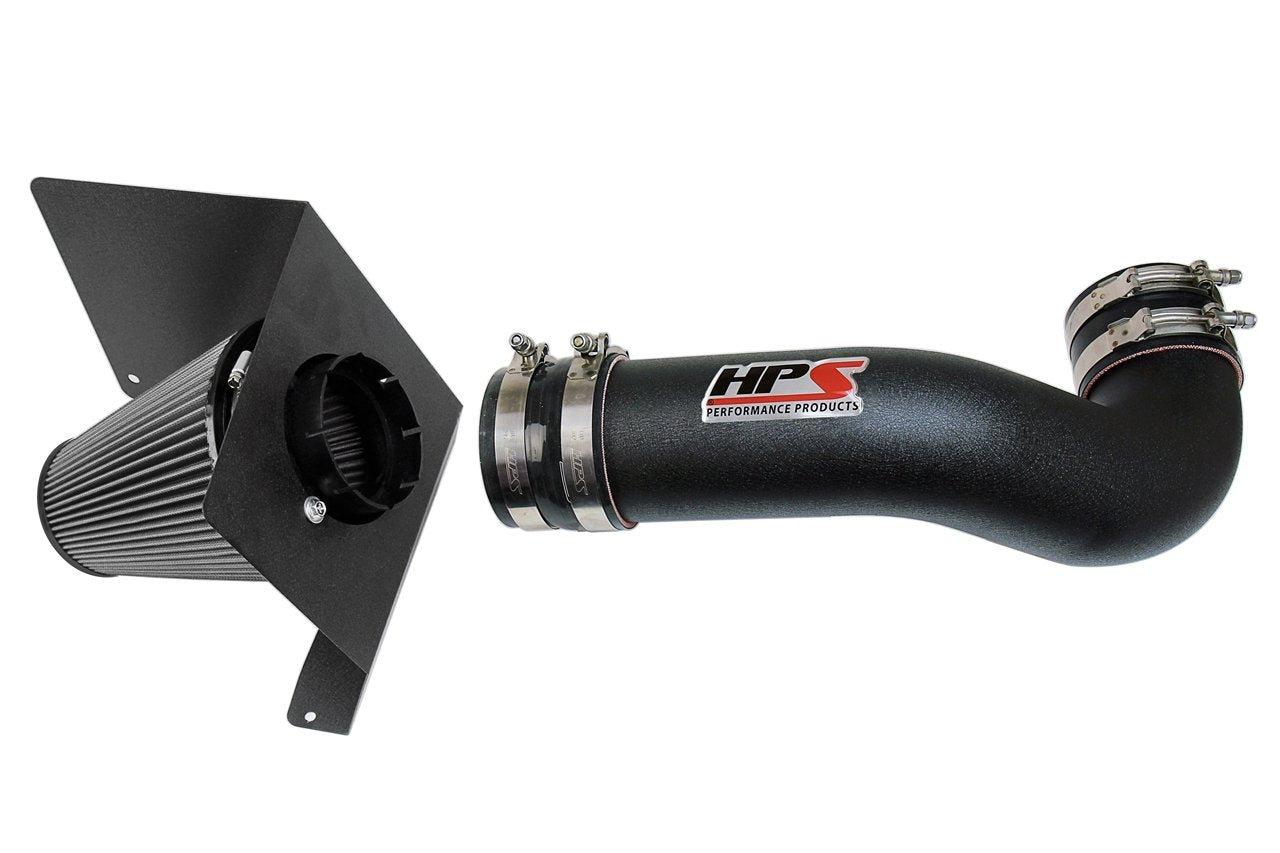HPS Performance HPS Shortram Air Intake Kit 2007-2008 GMC Yukon 4.8L 5.3L 6.0L 6.2L V8, Includes Heat Shield, 827-622