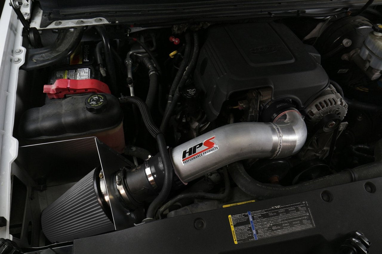HPS Shortram Air Intake Kit 2007-2008 Chevy Avalanche 5.3L 6.0L V8, Includes Heat Shield, Red
