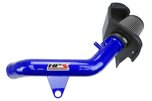 HPS Shortram Air Intake Kit 2012-2015 BMW 335ix F30 3.0L Turbo N55, Includes Heat Shield, Blue