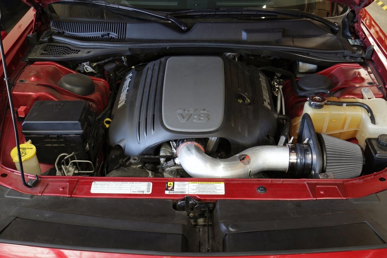 HPS Shortram Air Intake Kit 2006-2010 Dodge Charger 5.7L V8, Includes Heat Shield, Polish