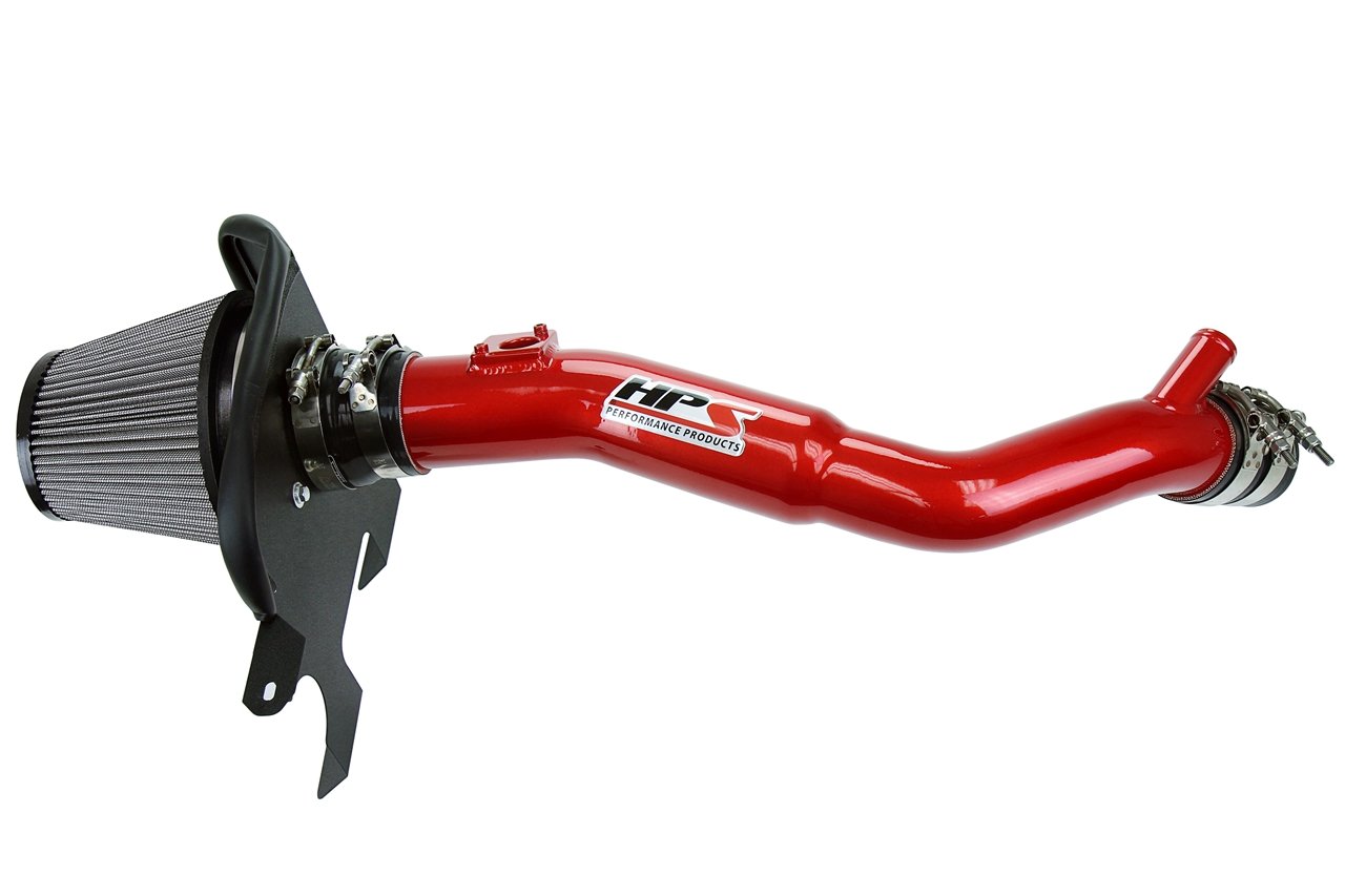 HPS Shortram Air Intake Kit 2018-2019 Lexus GS300 2.0L Turbo, Includes Heat Shield, Red
