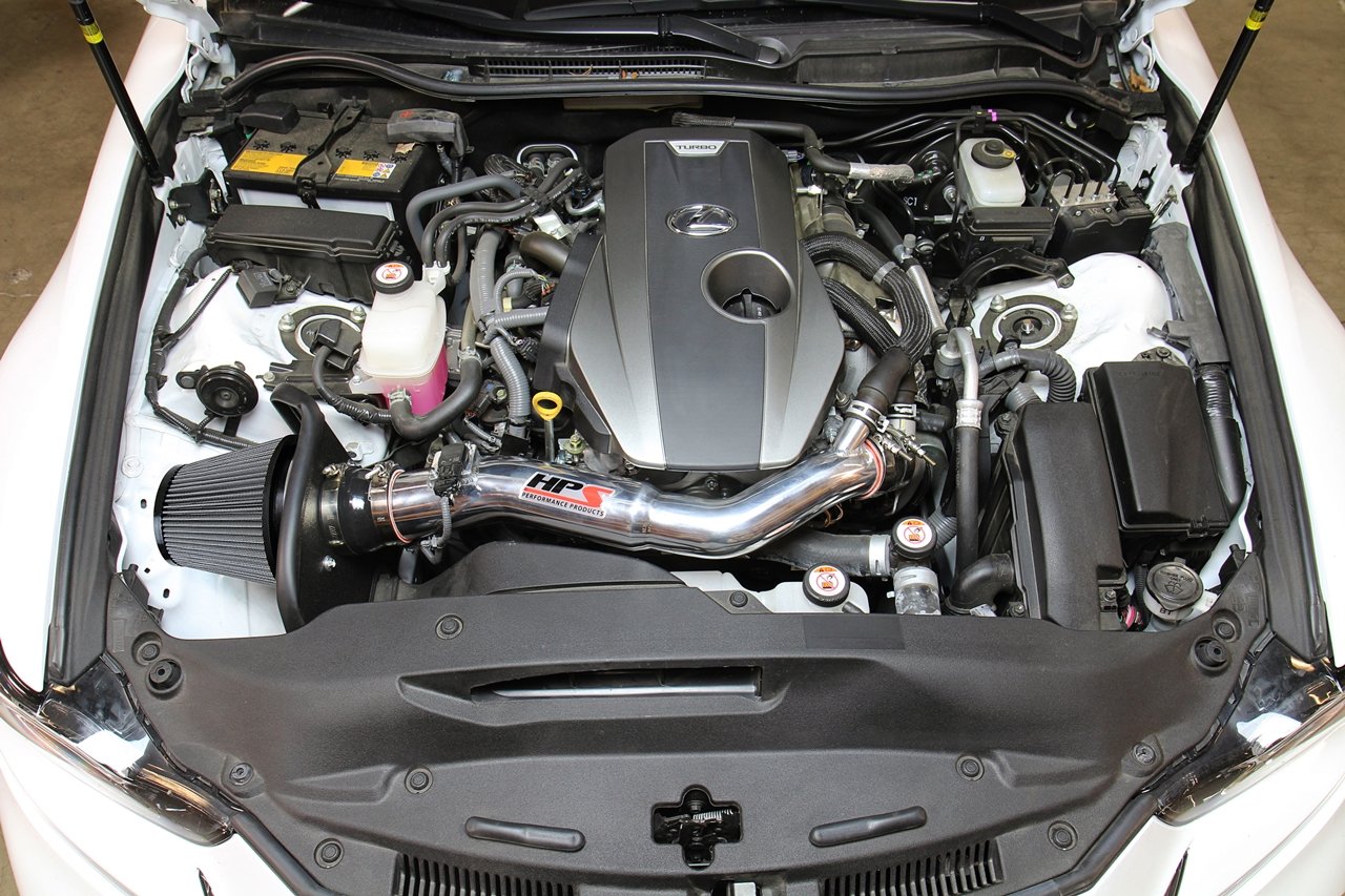 HPS Shortram Air Intake Kit 2018-2019 Lexus IS300 2.0L Turbo, Includes Heat Shield, Black