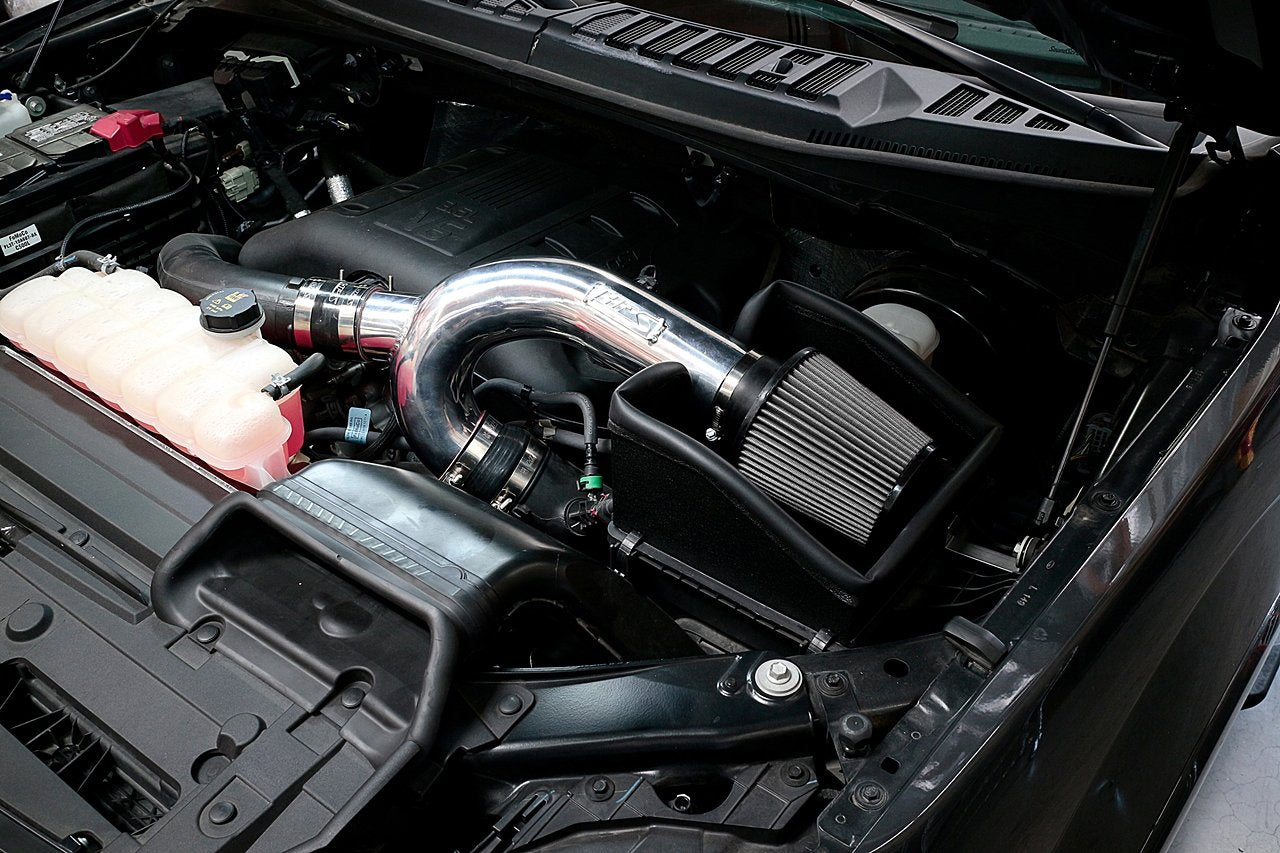 HPS Shortram Air Intake Kit 2015-2016 Ford F150 3.5L Ecoboost Turbo, Includes Heat Shield, Blue