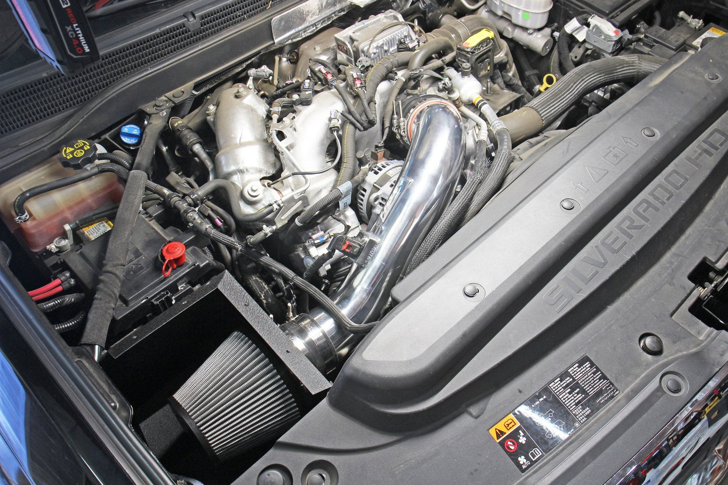 HPS Cold Air Intake Kit with Heat Shield Chevy 2017-2019 Silverado 3500 HD 6.6L V8 Duramax Diesel Turbo L5P